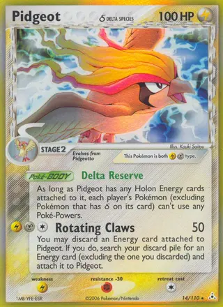 Carta Pidgeot δ