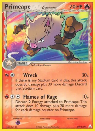 Carta Primeape δ
