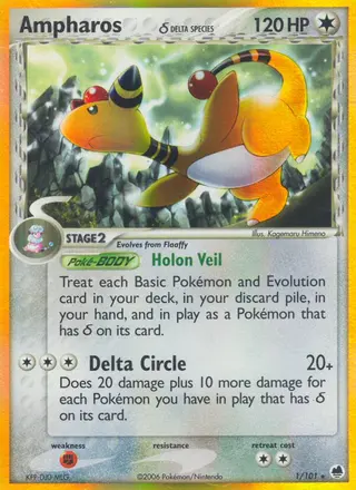 Carta Ampharos δ