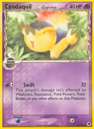 Carta Cyndaquil δ