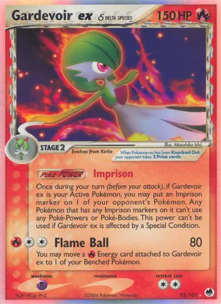 Carta Gardevoir ex δ