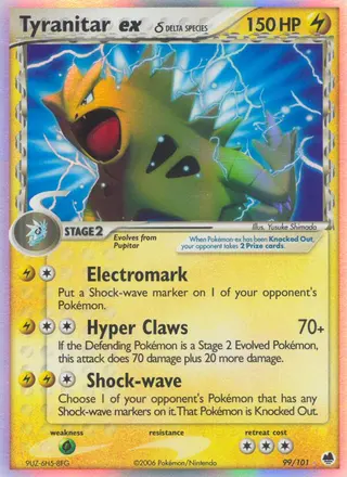 Carta Tyranitar ex δ
