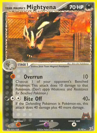 Carta Team Magma's Mightyena