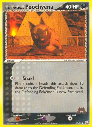 Carta Team Magma's Poochyena