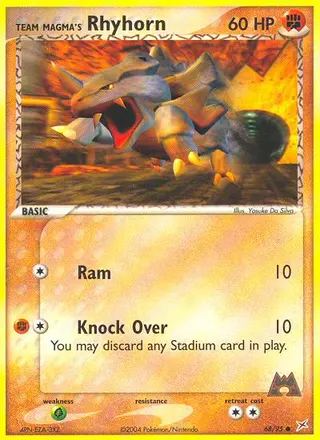 Carta Team Magma's Rhyhorn