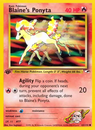 Carta Blaine's Ponyta