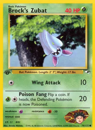 Carta Brock's Zubat