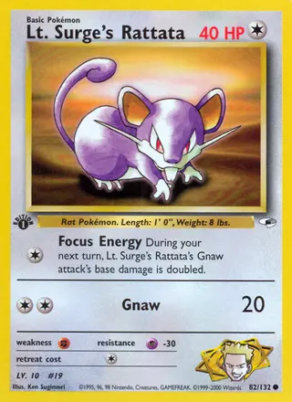 Carta Lt. Surge's Rattata