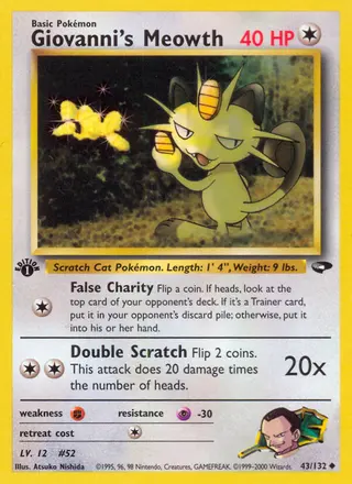 Carta Giovanni's Meowth