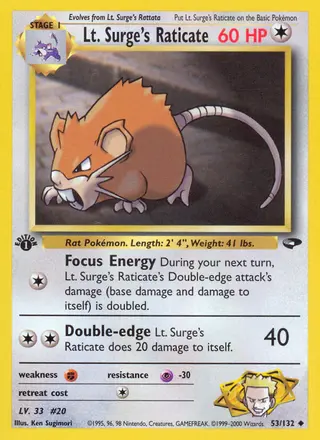 Carta Lt. Surge's Raticate