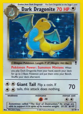 Carta Dark Dragonite