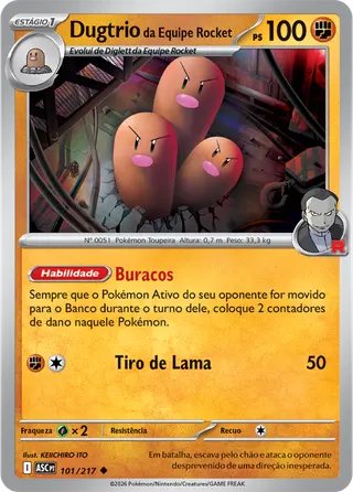 Carta Dugtrio da Equipe Rocket