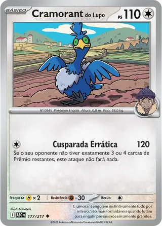 Carta Cramorant do Lupo