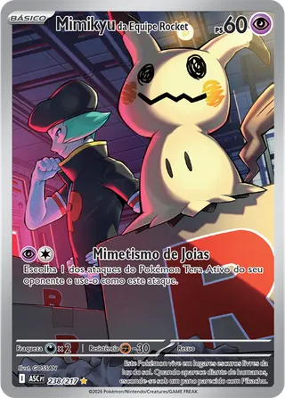 Carta Mimikyu da Equipe Rocket