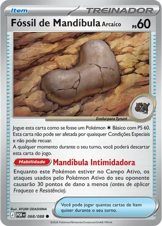 Carta Fóssil de Mandíbula Arcaico