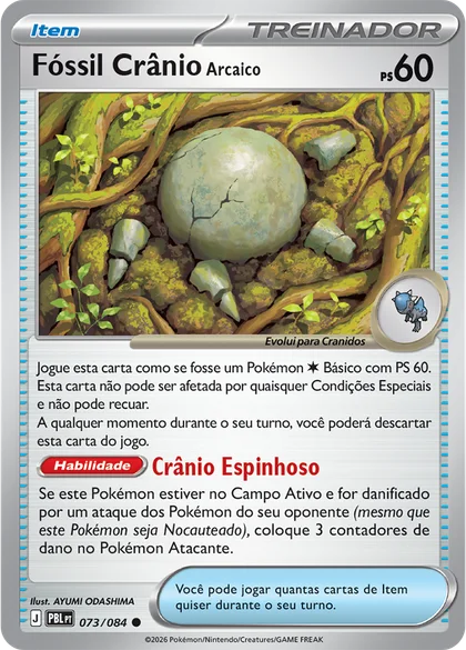 Carta Fóssil Crânio Arcaico