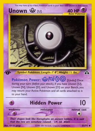 Carta Unown [U]