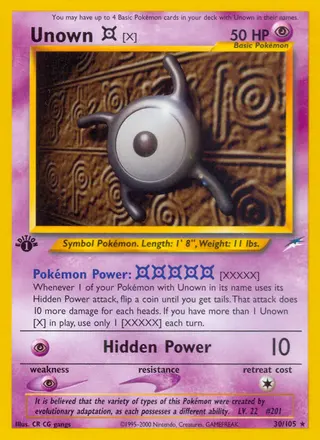 Carta Unown [X]