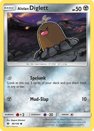 Carta Diglett de Alola
