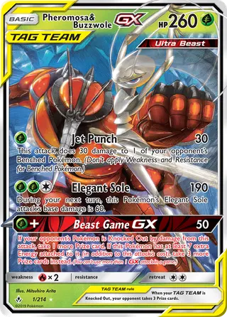 Carta Pheromosa e Buzzwole GX