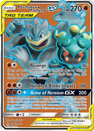 Carta Marshadow e Machamp GX