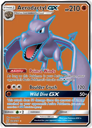 Carta Aerodactyl GX