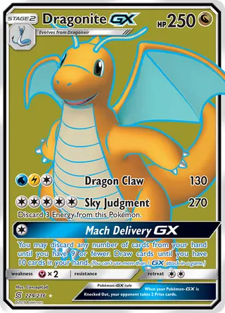 Carta Dragonite GX