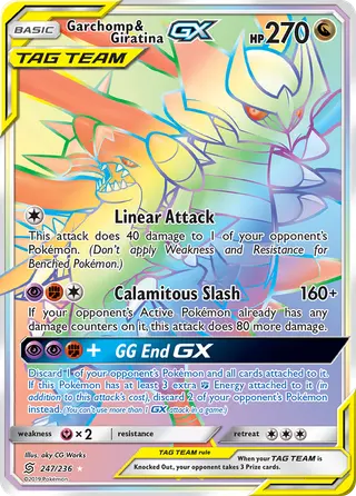 Carta Garchomp e Giratina GX