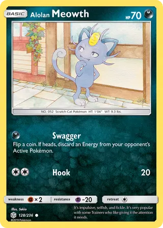 Carta Meowth de Alola