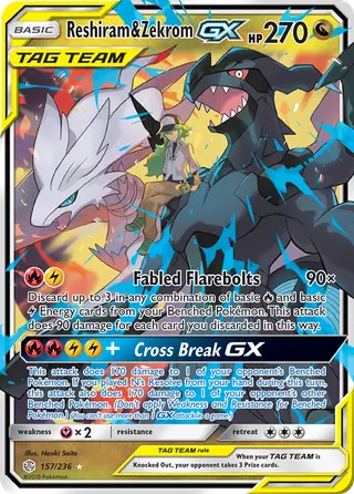 Carta Reshiram e Zekrom GX