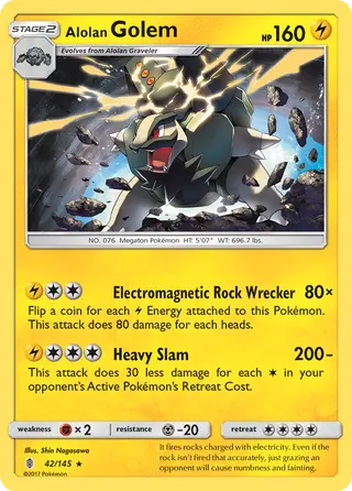 Carta Golem de Alola