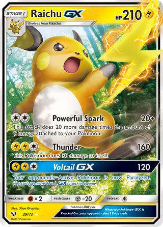 Carta Raichu GX