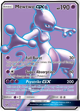 Carta Mewtwo GX