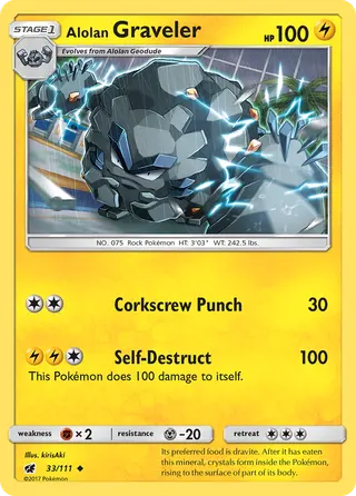 Carta Graveler de Alola