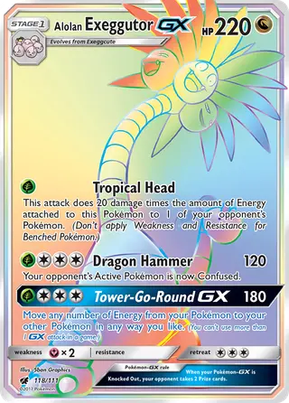Carta Exeggutor de Alola GX