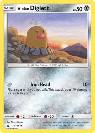 Carta Diglett de Alola