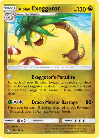 Carta Exeggutor de Alola