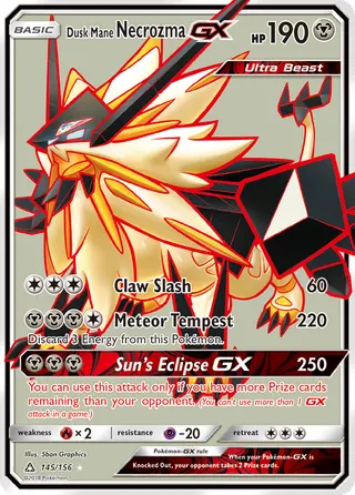 Carta Necrozma Juba Crepúsculo GX