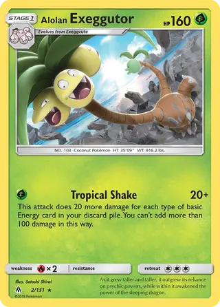 Carta Exeggutor de Alola