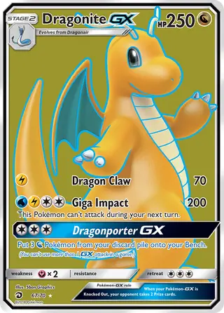 Carta Dragonite GX