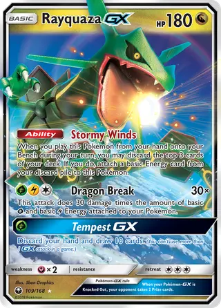 Carta Rayquaza GX