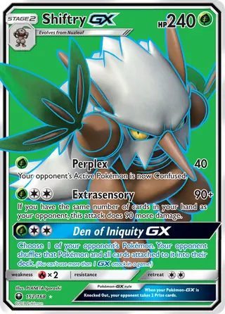Carta Shiftry GX