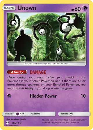 Carta Unown