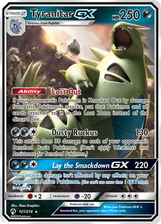Carta Tyranitar GX
