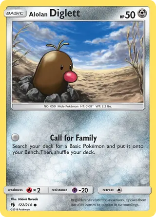 Carta Diglett de Alola