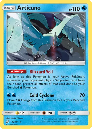 Carta Articuno