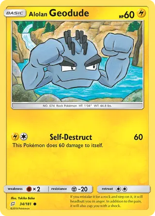 Carta Geodude de Alola