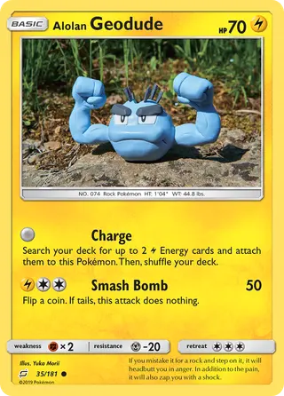 Carta Geodude de Alola