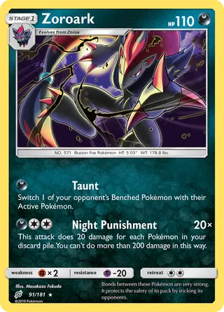 Carta Zoroark