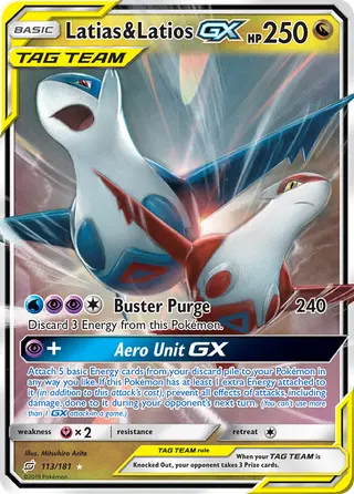 Carta Latias e Latios GX